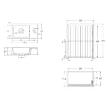 Rhea 400mm Fluted Wall Hung Single Vanity